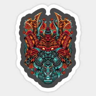 Gas Mask Samurai Sticker